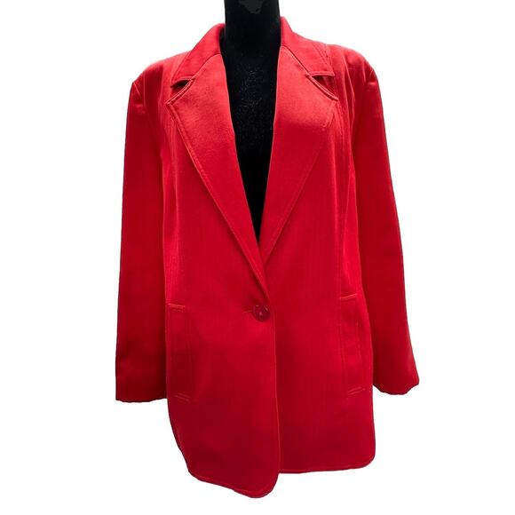 American Vintage Jackets & Blazers - Vintage DaRue California Red Blazer Size Womens 12 Long Sleeves Work
